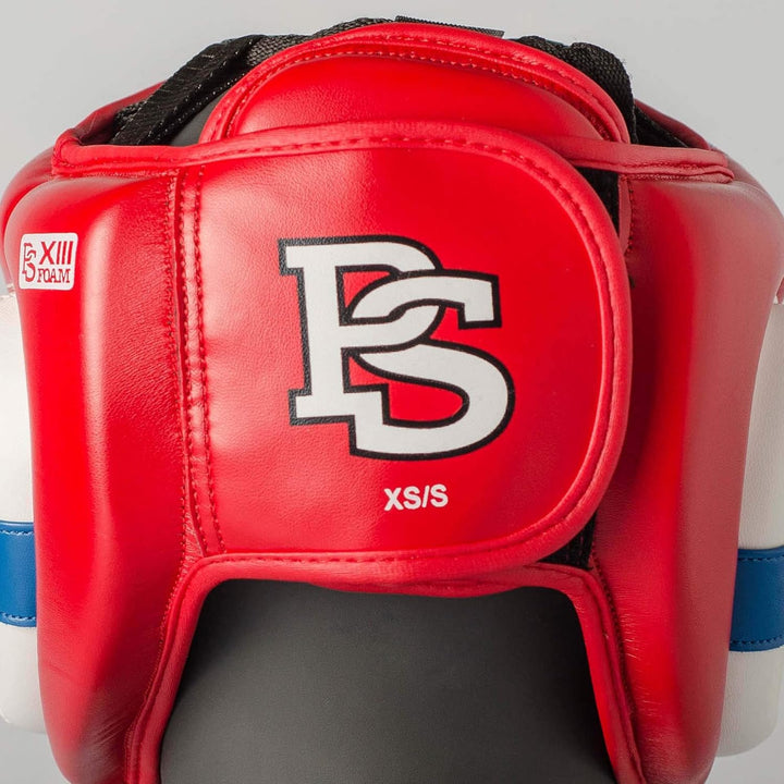 Paffen Sport «Kids» Kopfschutz für das Training im Boxen, Kickboxen, Muay Thai Rot/Blau/Weiss, Rot/B