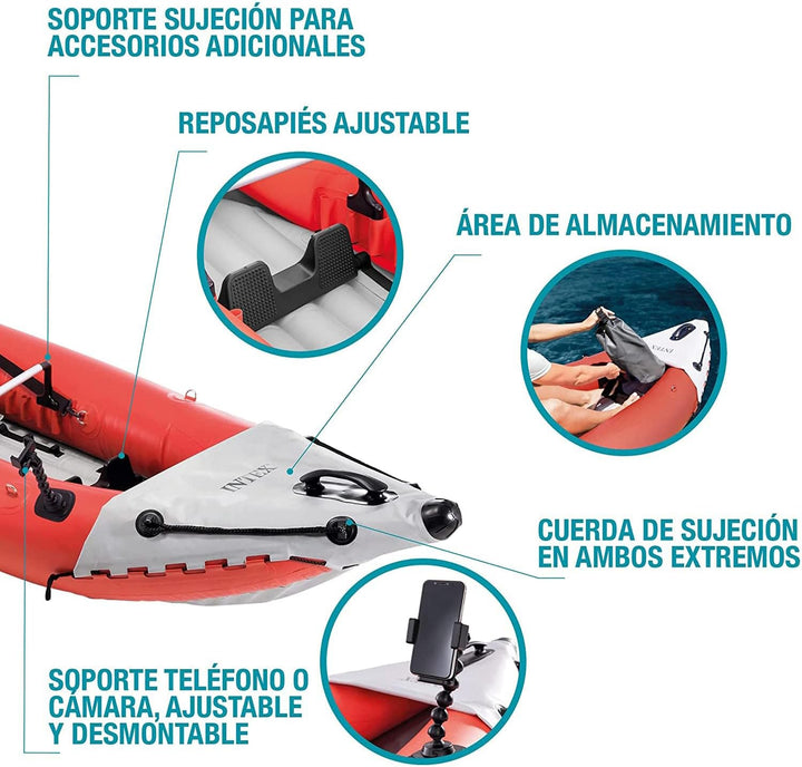 Intex - Aufblasbarer Kajak K2 Excursion Pro Kajak, K2 Excursion Pro Kajak