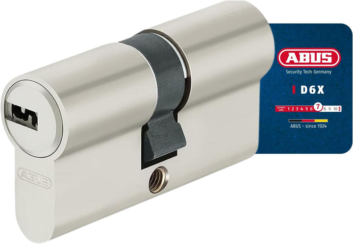 ABUS Profilzylinder D6XNP 35/50 inklusive 5 Schlüssel, 49467 Nickel Perle 35/50, Nickel Perle 35/50