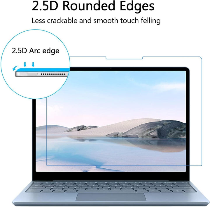 Adeway [2 Stück Gehärtetem Glas Displayschutzfolie für Surface Laptop Go 3/2/1 12.4 inch (2023 Relea
