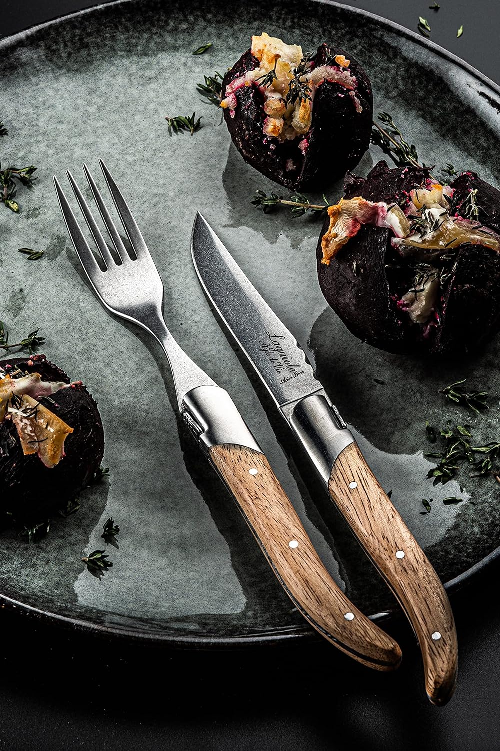 Laguiole Style de Vie Steakmesser Luxury Line, 6-teilig, Eichenholz