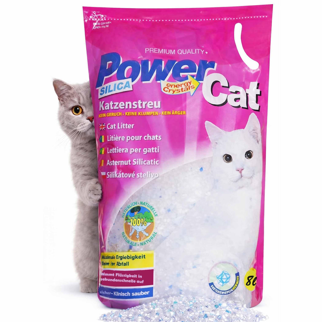 8 x 8 l = 64 L Power CAT Magic SILIKAT KATZENSTREU-PowerCat STREU-Forever CLEAN-