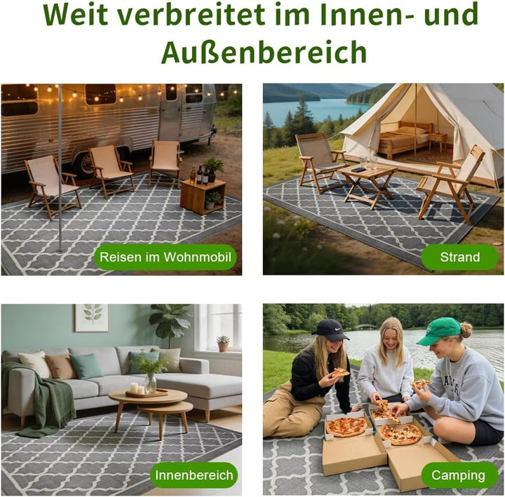 RV MURTS Outdoor Teppich Wetterfest, 160x230CM Leichtgewicht Camping Teppich, Aussenteppich Wasserdi
