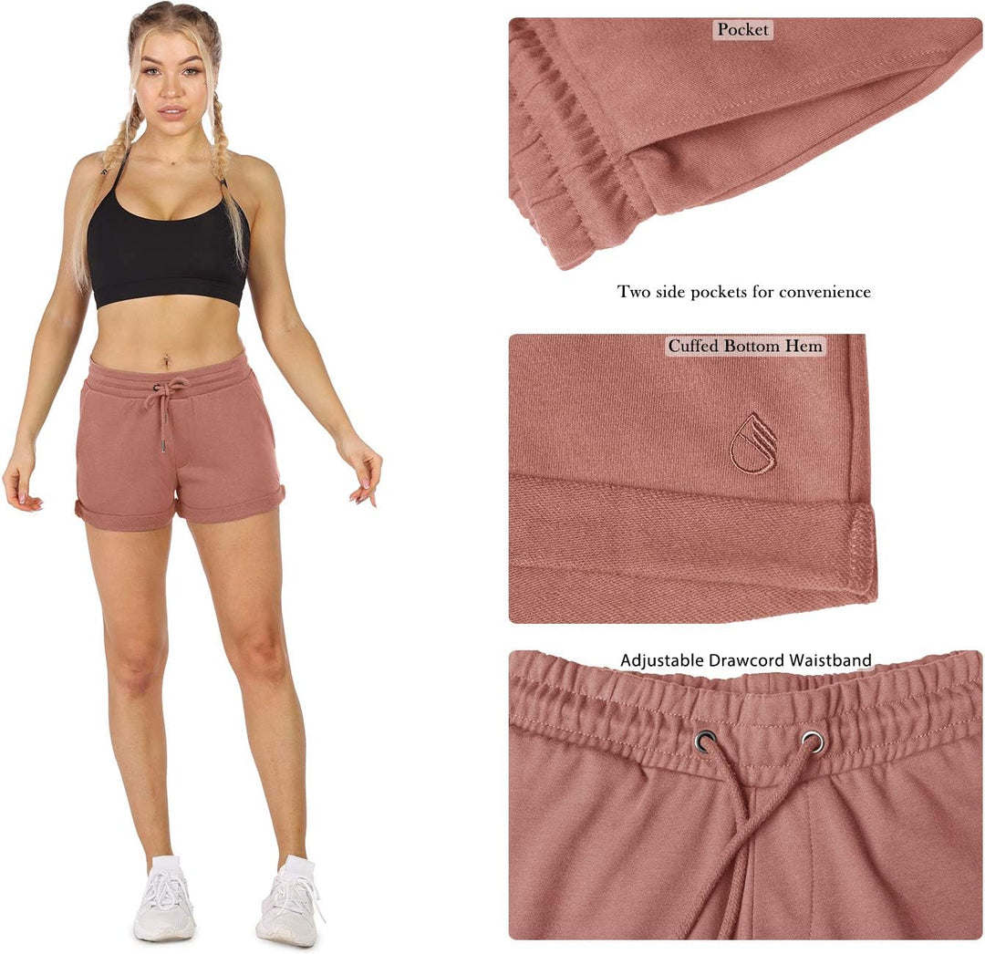 icyzone Damen Sport Kurze Hose Laufshorts Jogginghose Sommer Sportshorts Atmungsaktiv Running Gym Sh