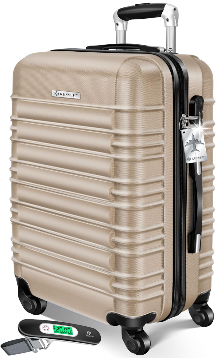 KESSER® Reisekoffer Mittlerer Hartschalen-Koffer Inkl. Kofferwaage + Gepäckanhänger Trolley Gepäck R