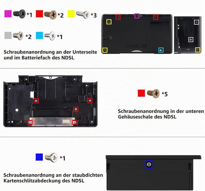 eXtremeRate Ersatz Gehäuse Case für Nintendo DS Lite NDSL, Voll Hülle&amp;Knöpfen&amp;Screen Protector Shell