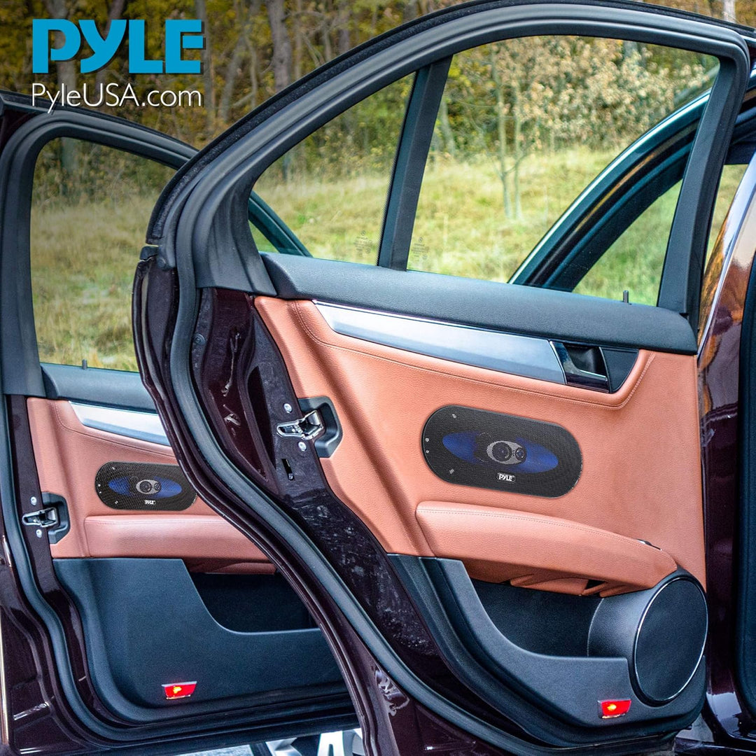 Pyle 3-Wege-Universal-Auto-Stereo-Lautsprecher – 300 W, 10,2 x 25,4 cm, Triaxial, laut, Profi-Audio,
