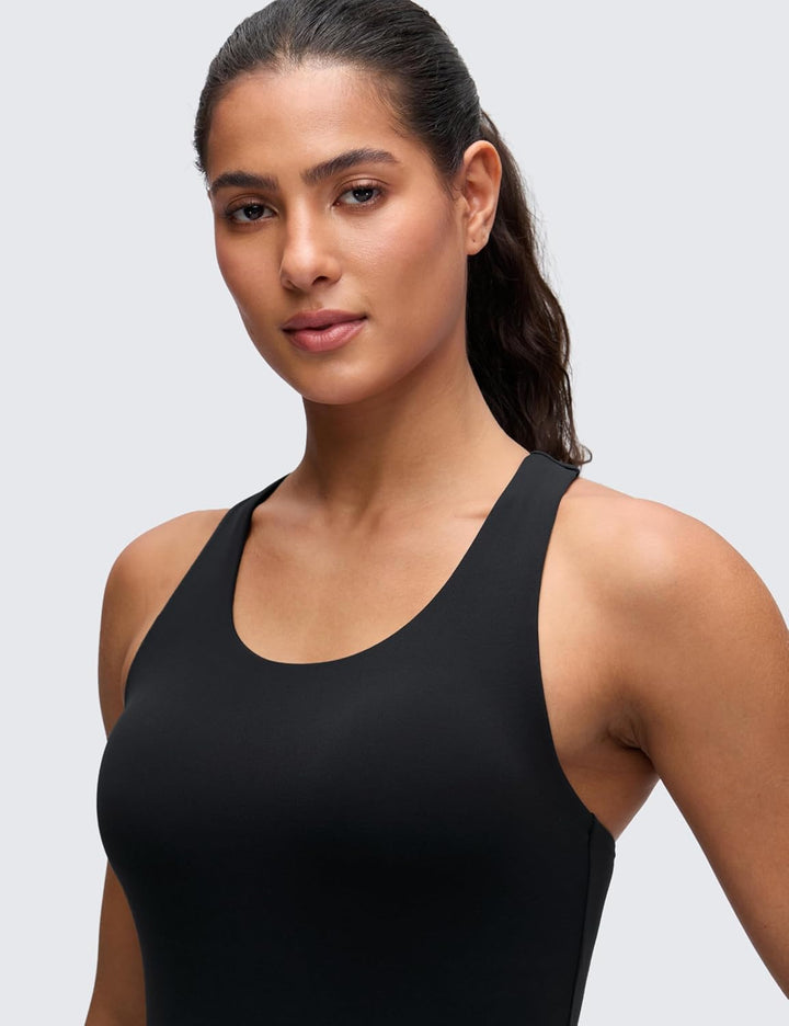 CRZ YOGA Damen Butterluxe Tank Tops Racerback Sport Top Yoga Fitness Oberteil Tanktops mit Integrier