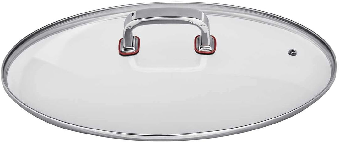 MEISTERKOCH Bräter Induktion mit Glasdeckel & Dämpfeinsatz 3-teilig 38 x 26,5 cm