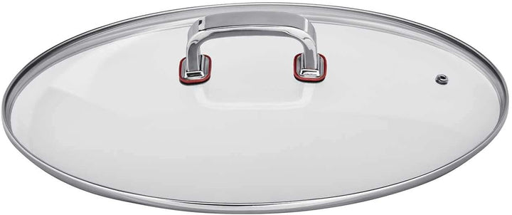 MEISTERKOCH Bräter Induktion mit Glasdeckel & Dämpfeinsatz 3-teilig 38 x 26,5 cm
