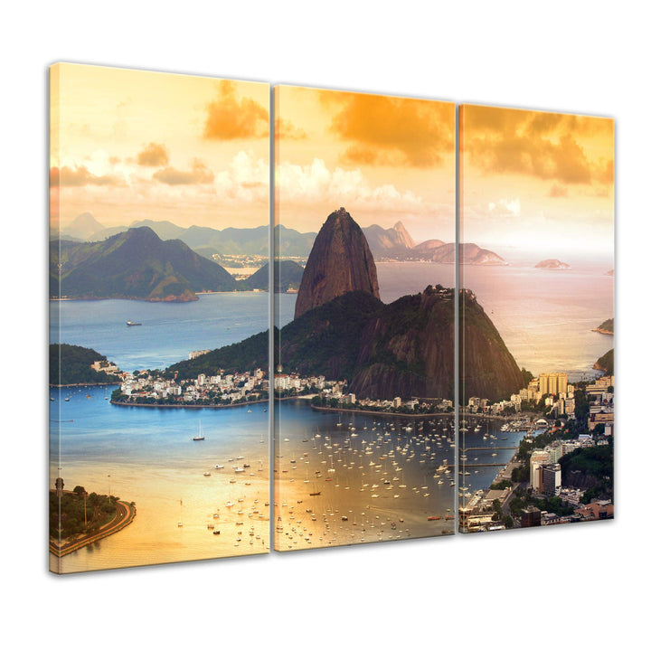 Bilderdepot24 Bild auf Leinwand | Copacabana - Rio De Janeiro I in 90x60 cm mehrteilig als Wandbild