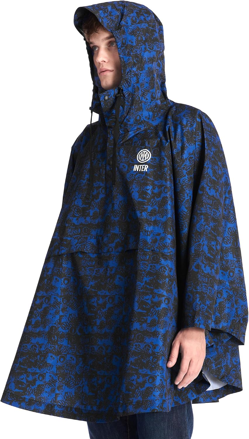 Inter Unisex Giacca Regenjacke, Exklusive Kollektion Rain S-M Plus Schwarz, S-M Plus Schwarz