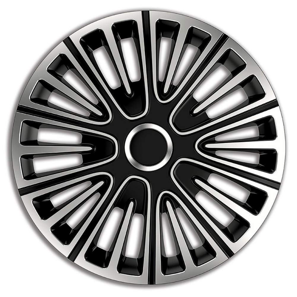 AUTO-STYLE Satz Radzierblenden Motion 15-Zoll Silber/Schwarz 15-inch Silber/Schwarz, 15-inch Silber/