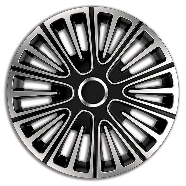 AUTO-STYLE Satz Radzierblenden Motion 15-Zoll Silber/Schwarz 15-inch Silber/Schwarz, 15-inch Silber/