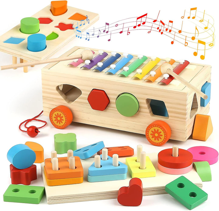 Vanplay Kinderspielzeug Montessori Spielzeug Holzspielzeug Xylophon Motorikspielzeug Bauklötze Baby