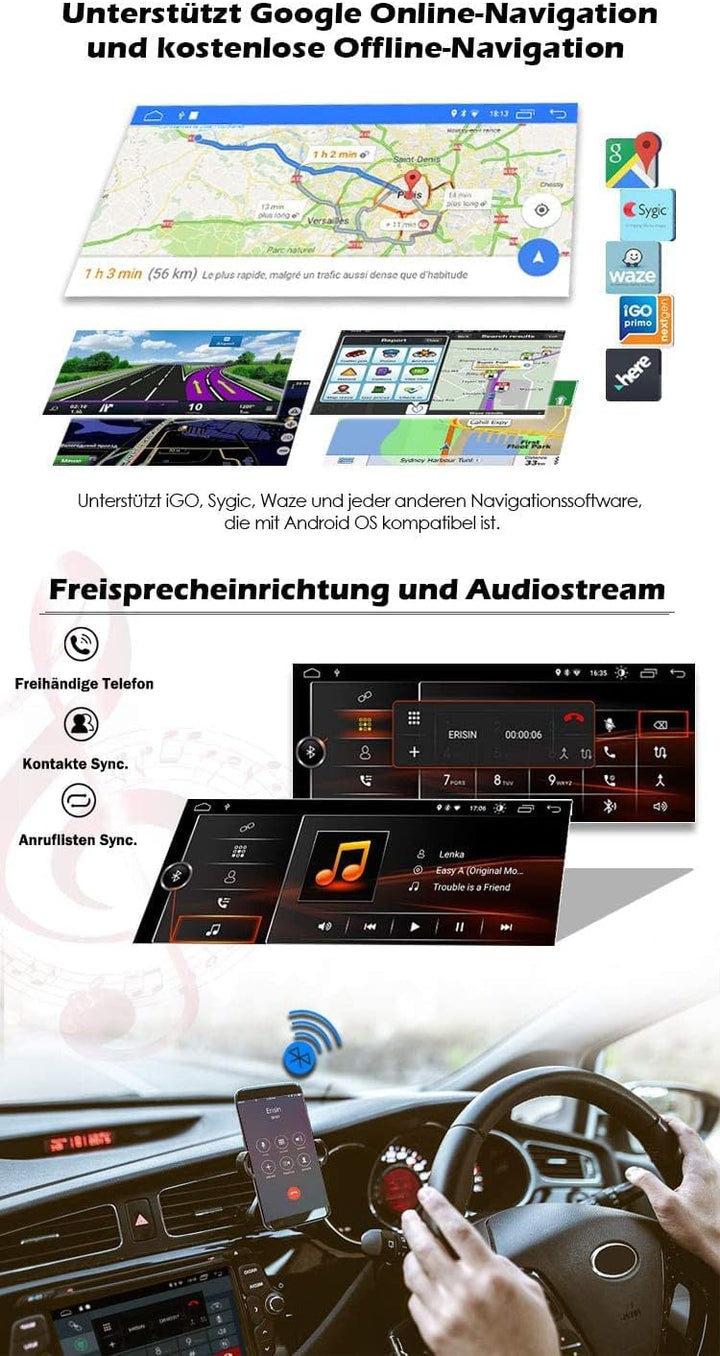 Erisin 10.25 Zoll Android 10.0 Autoradio mit GPS Navi Für BMW 5er E39 E53 M5 X5 Eingebauter CarPlay