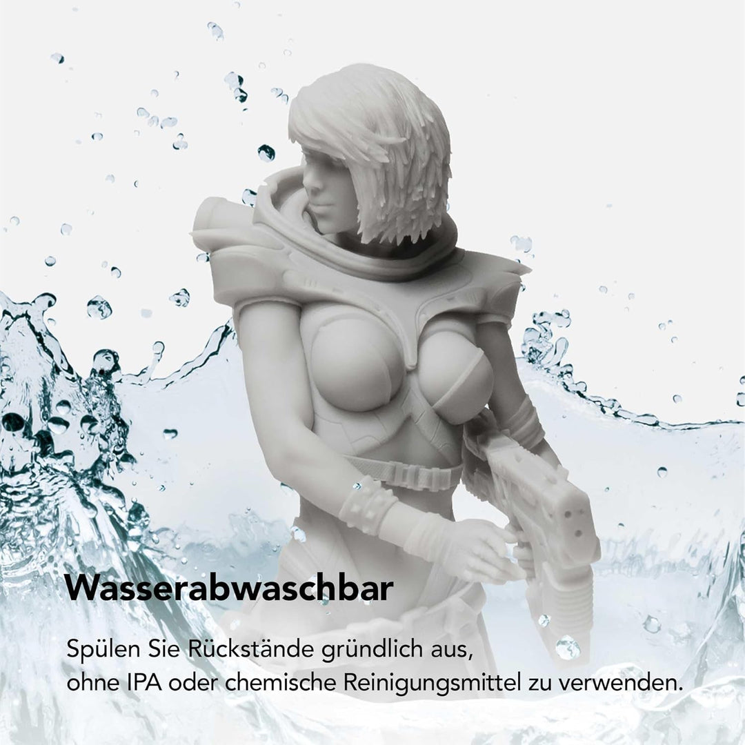 Phrozen Wasser Waschbares 3D Drucker Resin | 405nm Photopolymer UV-Harz für LCD Printer | Geruchsarm