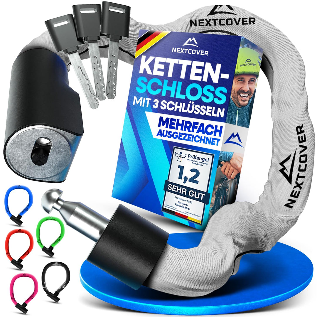 NEXTCOVER® Fahrradschloss LockOne mit Schlüssel I - [SAFESECURE] Fahrradschloss hohe Sicherheit I ro