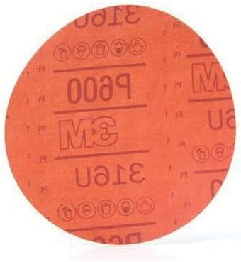 3M Hookit Red Abrasive, 01189, 15,2 cm, P600, 50 Scheiben pro Karton, Ø 6, 50 Stück Güteklasse :P600