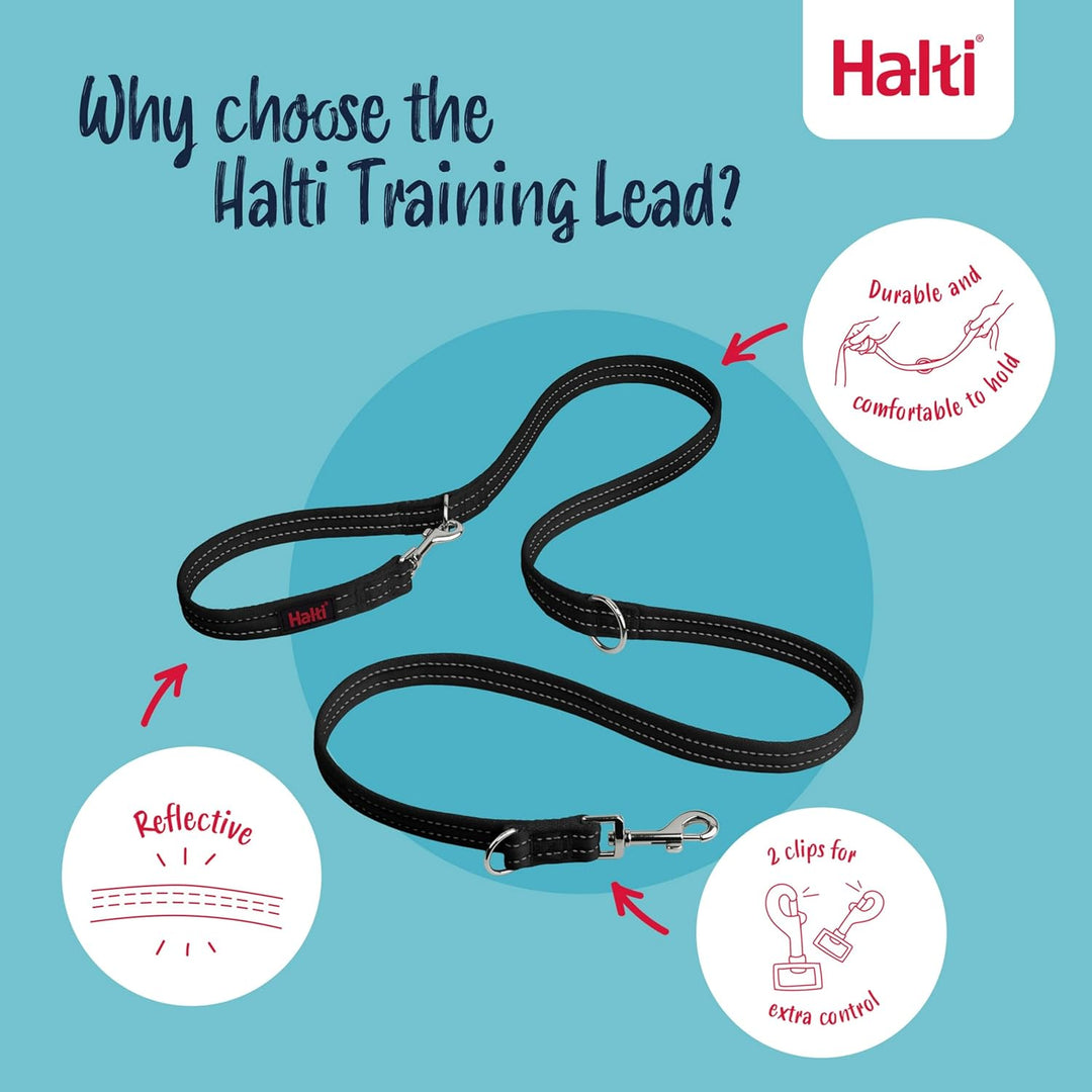 HALTI Doppelführleine - Multifunktionale Hundeleine zum Trainieren und Gassigehen mit Ihrem Hund. Le
