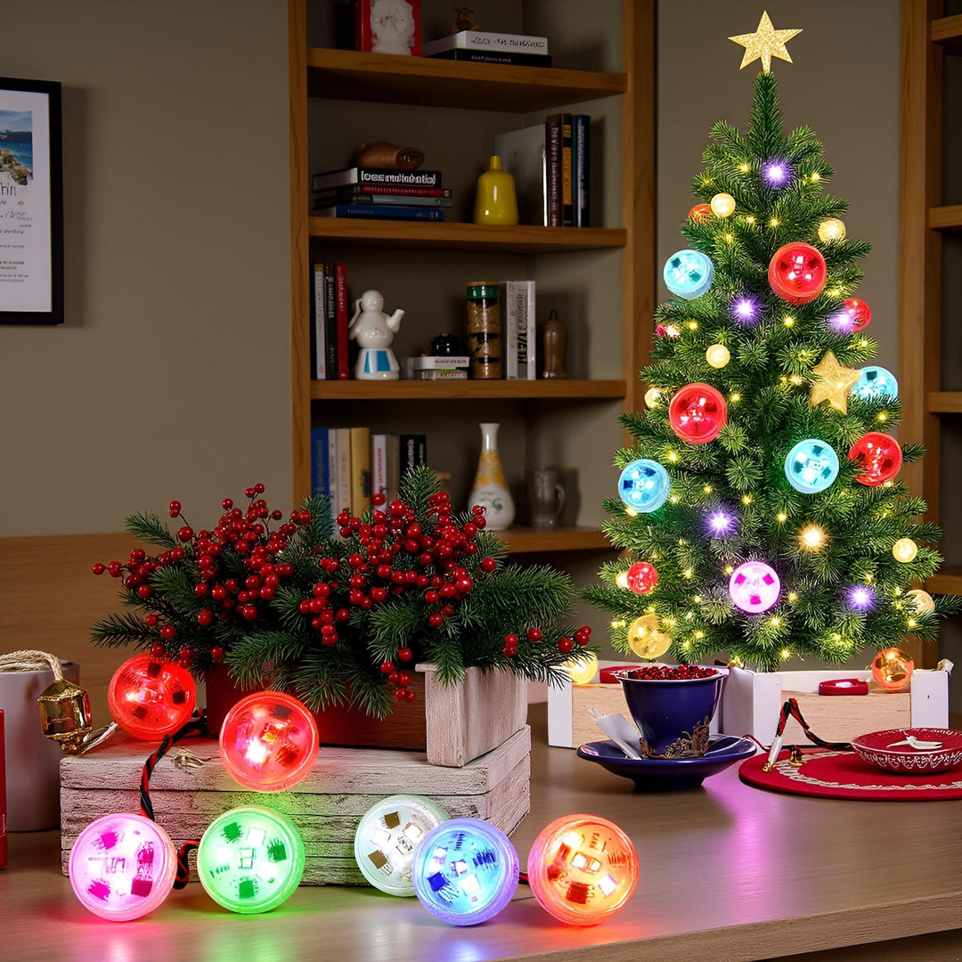 Afoosoo RGB Unterwasser LED Licht Multi Farbwechsel Flammenlose LED Runde CR2450 Batteriebetriebene