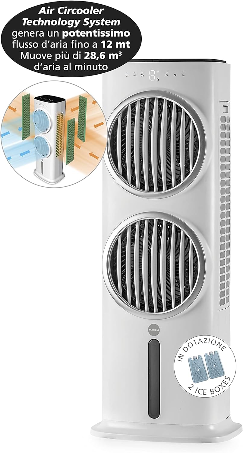 MACOM Enjoy & Relax 988 Power Double Wind, sehr leistungsstarker Verdunstungskühler mit Doppelventil