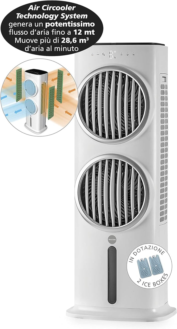 MACOM Enjoy & Relax 988 Power Double Wind, sehr leistungsstarker Verdunstungskühler mit Doppelventil