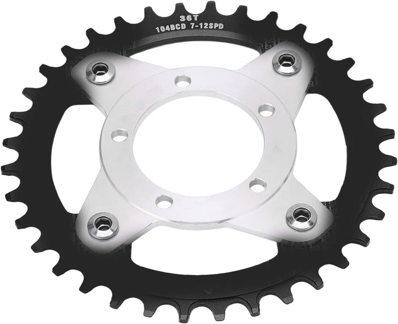 Kettenblatt und Adapter für Elektrofahrräder, 36 Zähne, 104 BCD-Motor, Kettenblatt mit Mittlerem Ant