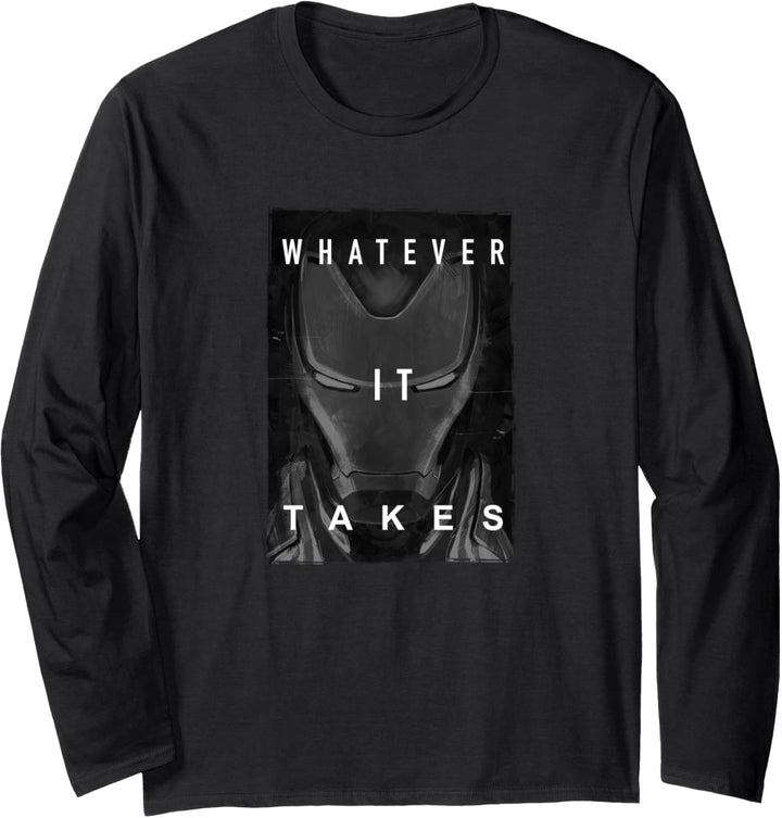 Marvel Avengers Endgame Iron Man Dark Poster Langarmshirt