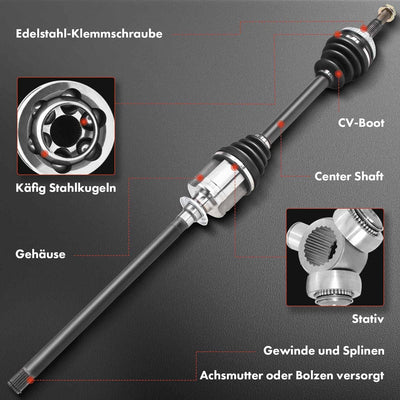 Frankberg Antriebswelle Vorderachse Rechts Kompatibel mit Galaxy WA6 2.0L 2010-2015 Mondeo IV BA7 2.