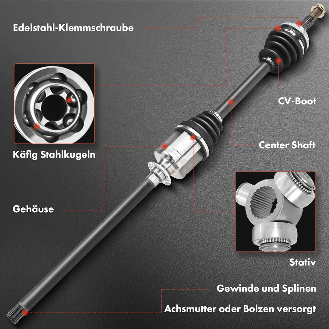 Frankberg 2x Antriebswelle Vorderachse Kompatibel mit C30 1.6L 2011-2012 S40 II 544 1.6L 2011-2012 V