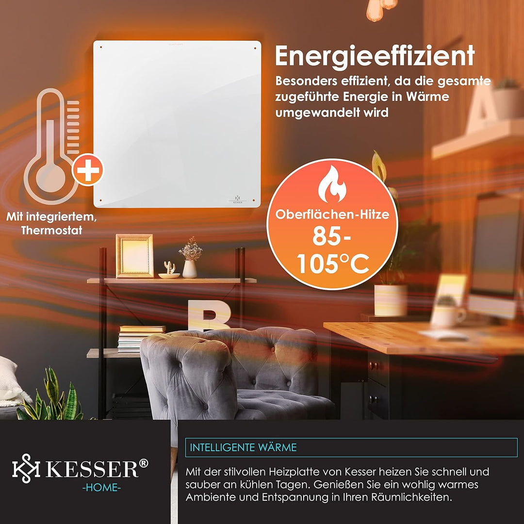 KESSER® Infrarotheizung 425 Watt Wandheizung ✓ Infrarot ✓ Heizung ✓ Heizkörper | Heizpaneel| Inkl.St