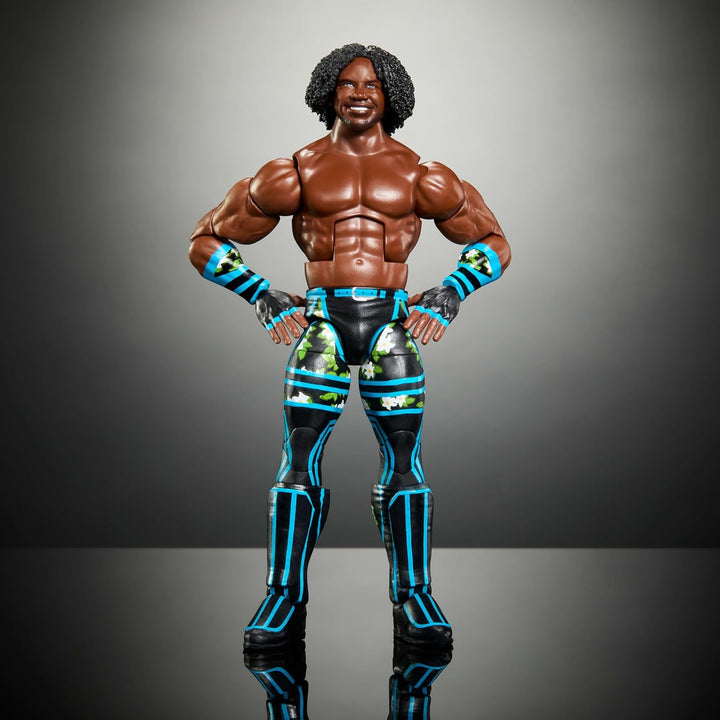 Mattel WWE Elite Actionfigur & Zubehör, 15,2 cm grosses Sammlerstück Xavier Woods mit 25 Artikulatio