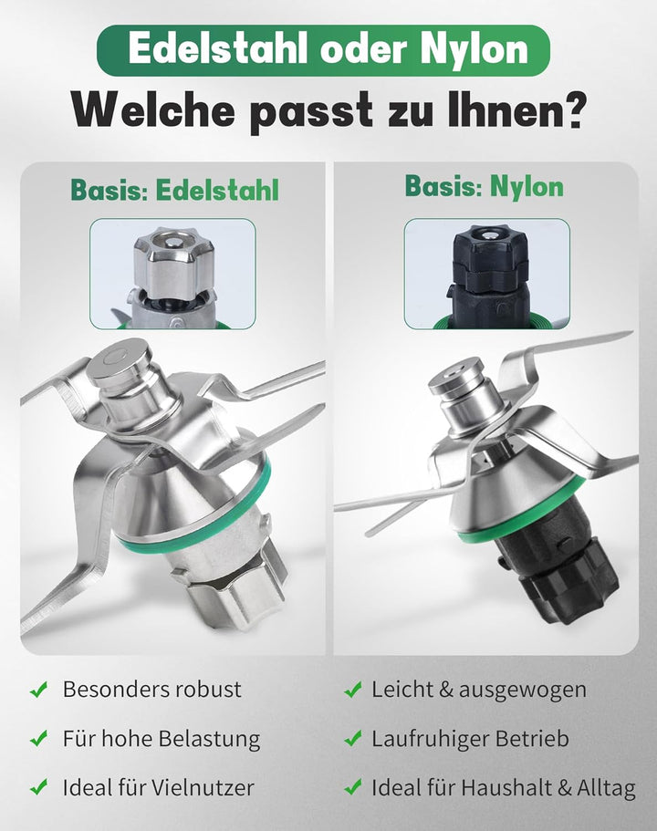 TM5 Messer für Thermomix TM5 TM6 Ersatzmesser aus Voll Edelstahl Mixmesser mit Dichtring rostfrei &