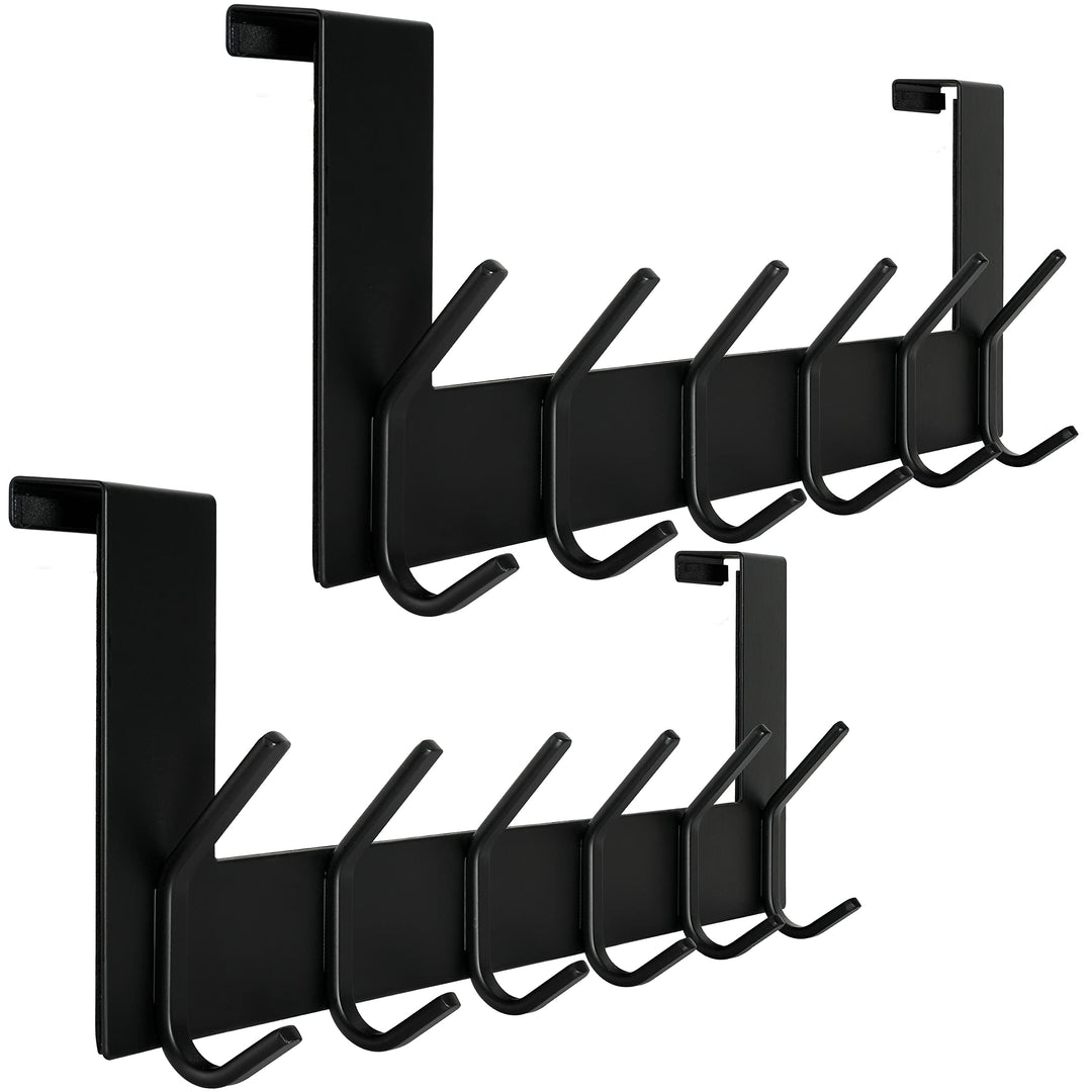 WEBI Türhaken zum Einhängen,Türgarderobe mit 6 Haken,Türaufhänger,Kleiderhaken Tür,Haken Tür,Türhake
