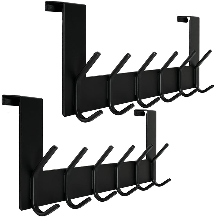 WEBI Türhaken zum Einhängen,Türgarderobe mit 6 Haken,Türaufhänger,Kleiderhaken Tür,Haken Tür,Türhake