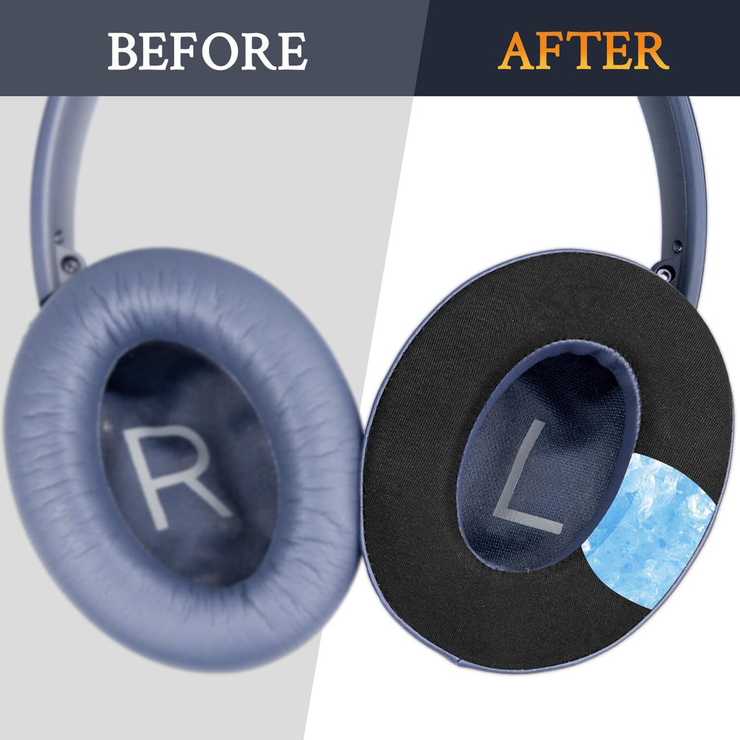SOULWIT Kühlgel Ersatzpolster Ersatz Ohrpolster für Bose QuietComfort 45 (QC45)/QuietComfort SE (QC