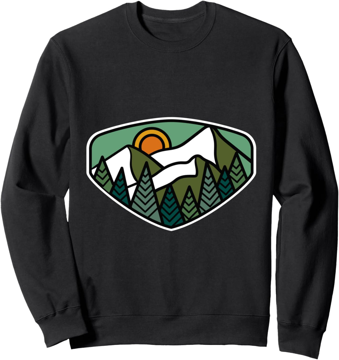 Berg Berge Landschaft Natur Wandern Ferien Urlaub Wald Sweatshirt