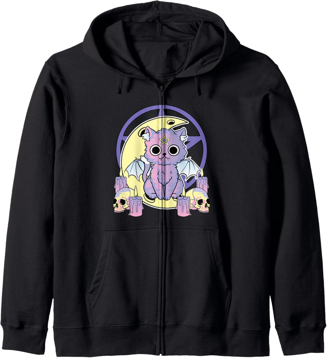 Pastel Goth Kawaii Demon Cat Gothic Kapuzenjacke
