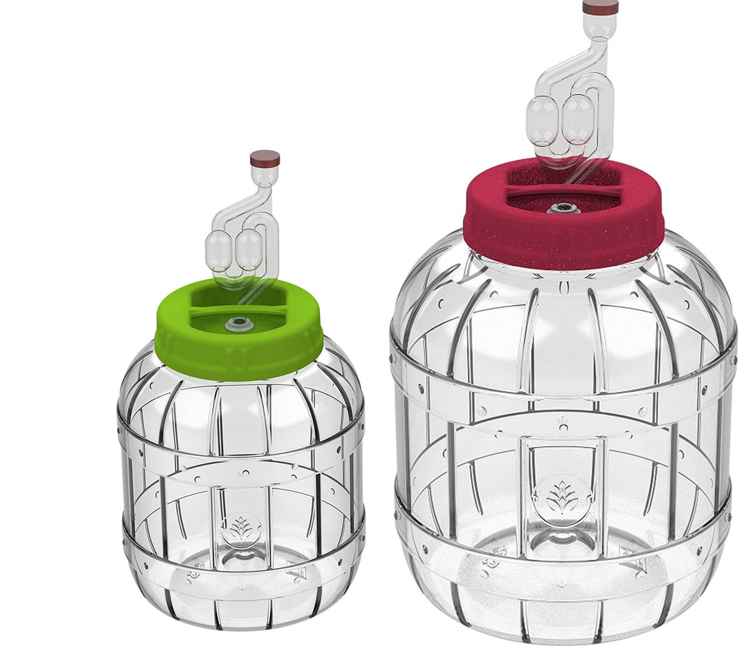 lilawelt24 3L +5L Gärbehälter aus Kunstoff Gärbehälter mit Gäraufsatz, für Wein, Bier, Maische Weck,