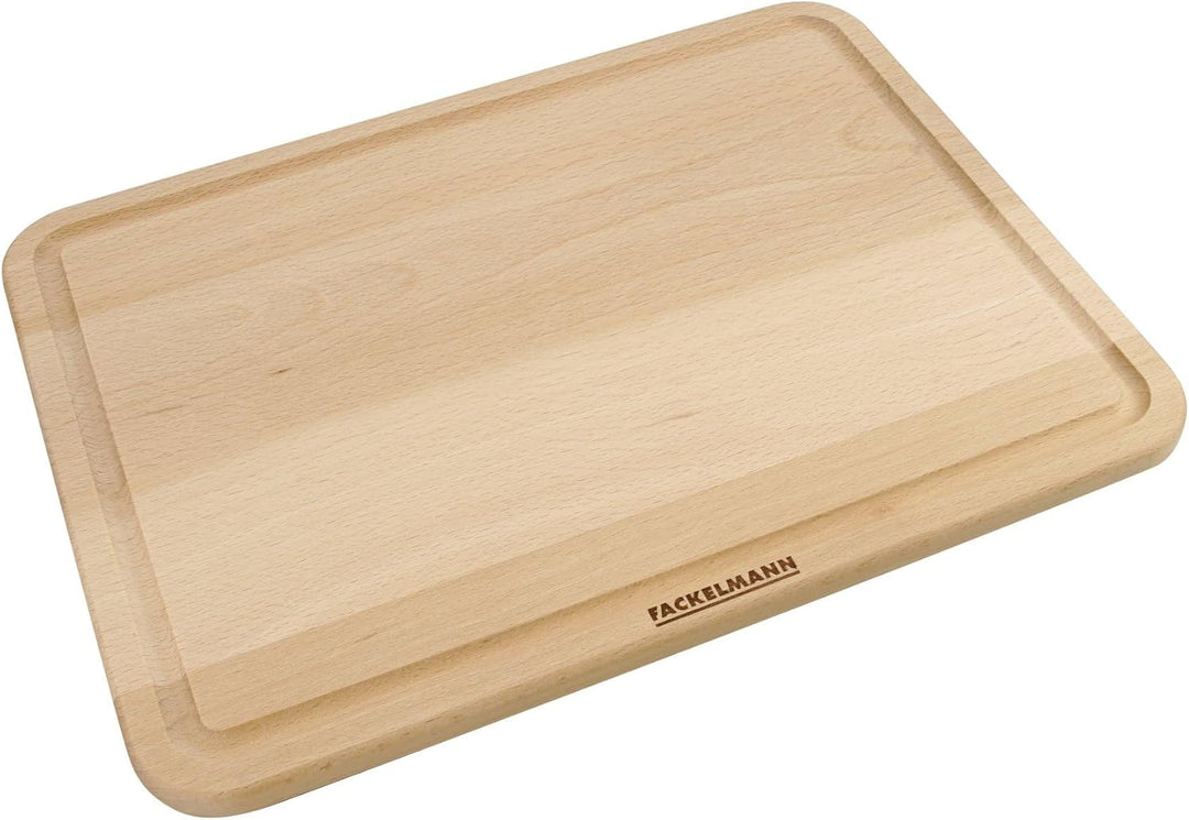 Fackelmann Buchenholz Schneidbrett 30 x 23 cm – Robust &amp; Nachhaltig, Ideal für die Küchenarbeit, pra