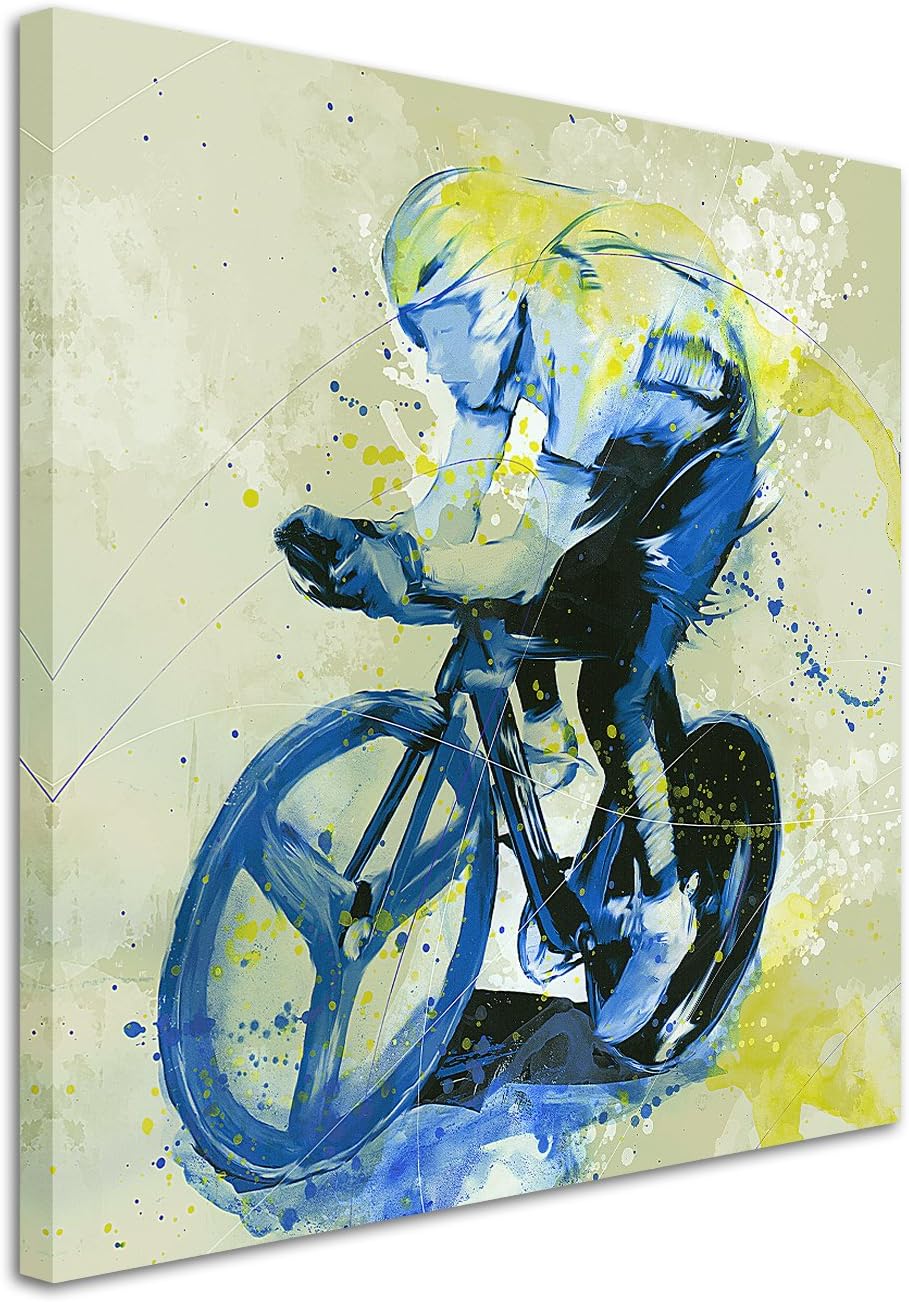 Paul Sinus Art Radsport I 60x60cm SPORTBILDER Splash Art Wandbild Aquarell Art