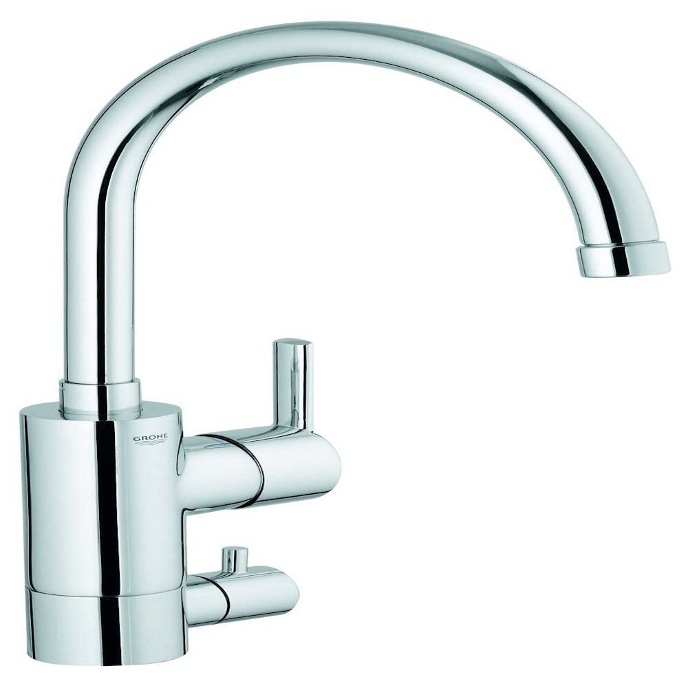 GROHE Feel - Einhand-Spültischbatterie (Schwenkbereich 90°, einstellbare Mengenbegrenzung, verdeckte