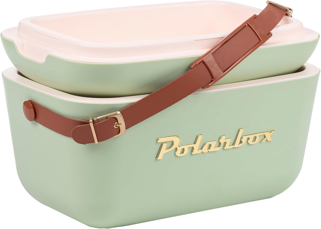 Polarbox 12 Liter Classic Kühlbox Oliv - Grün | Eisbox für Strand, Picknick &amp; Party | Umwandelbarer