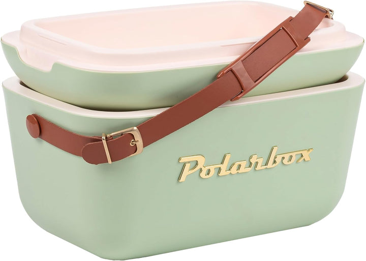 Polarbox 12 Liter Classic Kühlbox Oliv - Grün | Eisbox für Strand, Picknick &amp; Party | Umwandelbarer