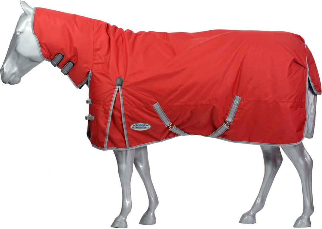 Weatherbeeta Comfitec Classic Standard Neck Medium / Lite 1009402 Rot/Silber/Marineblau