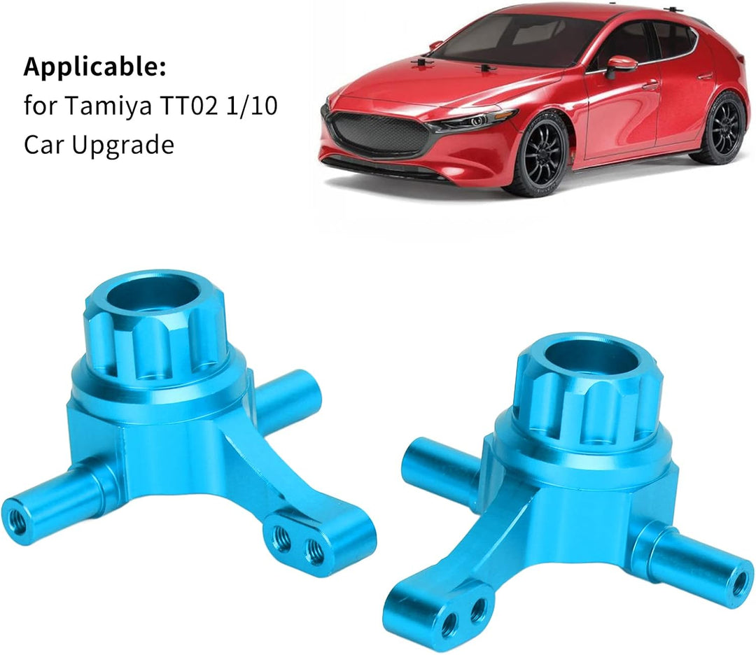 VGEBY 1/10 RC Auto Vorderachsschenkel, Aluminiumlegierung Vorderachsschenkel Lenkschale für TT02 1/1