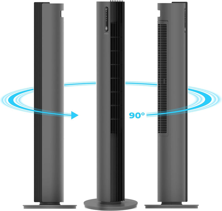 Turmventilator 110 cm PURE Plasma Ionisierung 12 Geschwindigkeiten 30W Timer 12h Standventilator seh