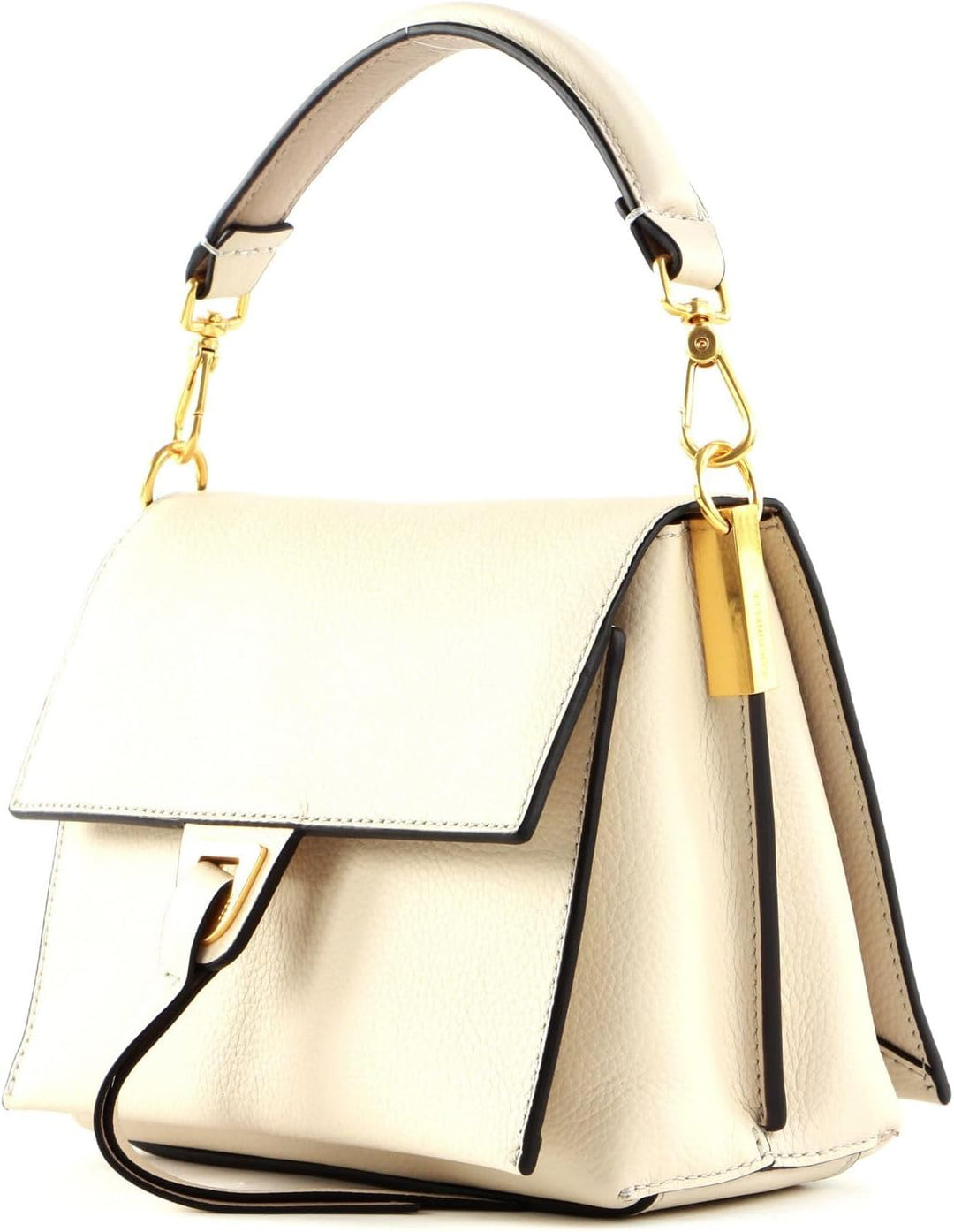 Coccinelle Louise Small Handbag Lambskin White/Powder Pink