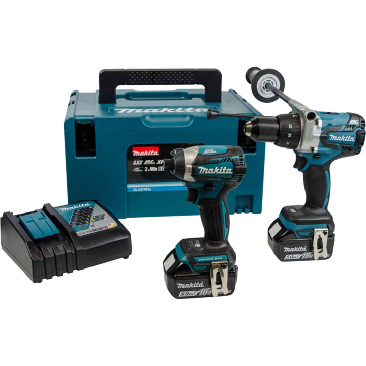 Makita 18 V 2 x 5 Ah Brushless Li-Ion Lxt Twin Kit, 1 Stück, DLX2176TJ